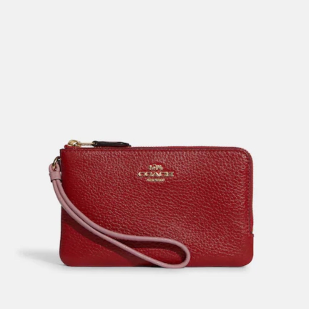 Coach Double Corner Zip Wristlet